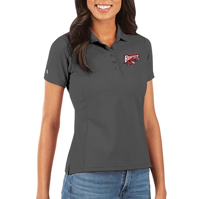 Women's Antigua Gray Buffalo Bandits Team Logo Legacy Pique Polo