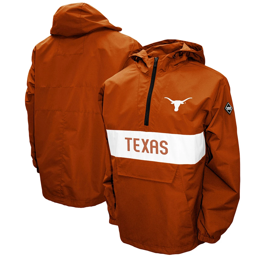 Men's Franchise Club Texas Orange Longhorns Alpha Anorak Half-Zip Pullover Jacket