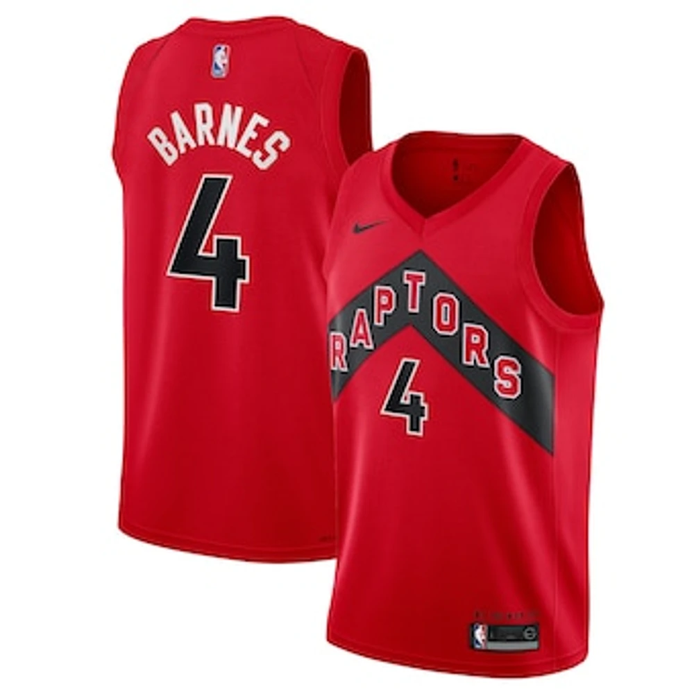 Youth Nike Scottie Barnes Red Toronto Raptors 2019/20 Swingman Player - Jersey Icon Edition