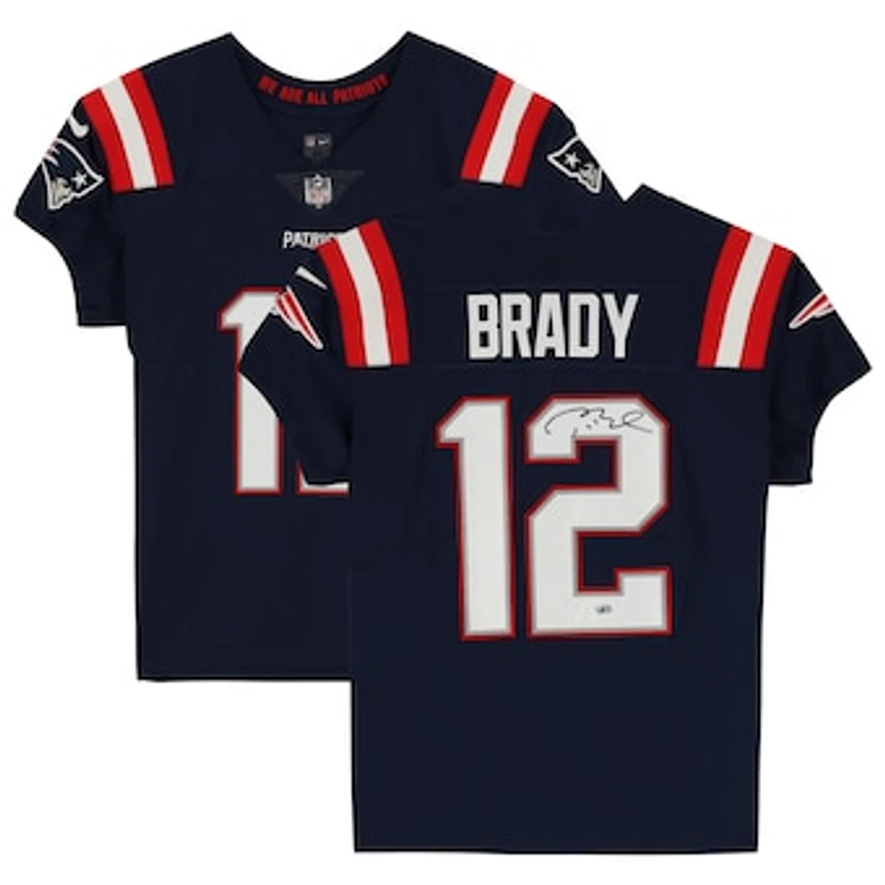 Tom Brady Navy New England Patriots Autographed 2022-Present Nike Elite Jersey