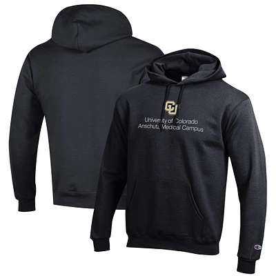Men's Champion Black Colorado Anschutz Medical Campus Eco Powerblend Pullover Hoodie