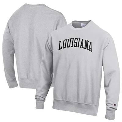 Men's Champion Gray Louisiana Ragin' Cajuns Reverse Weave Pullover Sweatshirt
