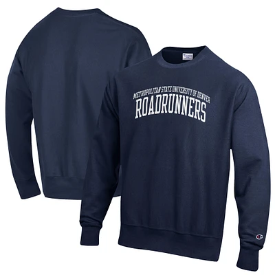 Men's Champion Navy MSU Denver Roadrunners Reverse Weave Pullover Sweatshirt