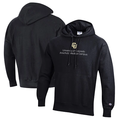 Men's Champion Black Colorado Anschutz Medical Campus Reverse Weave Pullover Hoodie