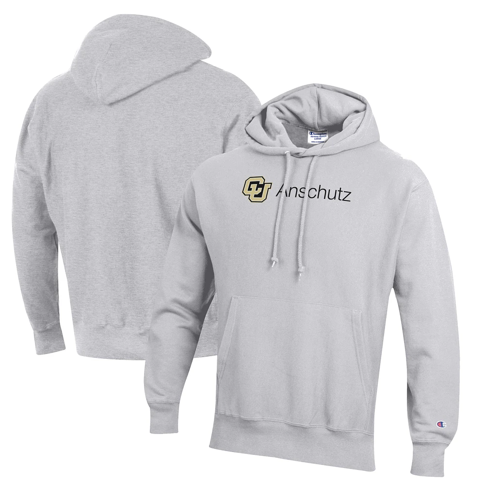 Men's Champion Gray Colorado Anschutz Medical Campus Reverse Weave Pullover Hoodie