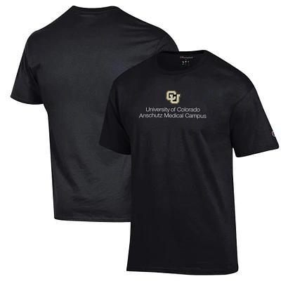 Men's Champion Black Colorado Anschutz Medical Campus Jersey T-Shirt