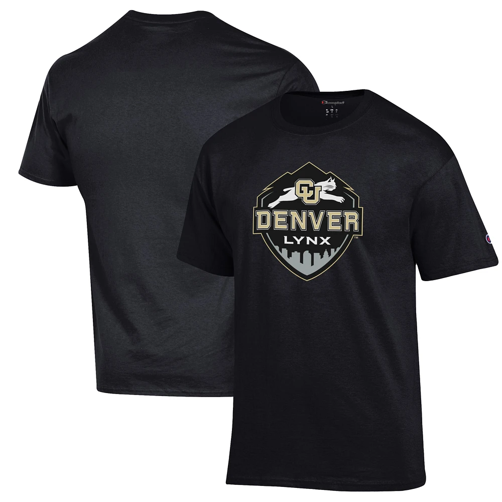 Men's Champion Black CU Denver Lynx Jersey T-Shirt