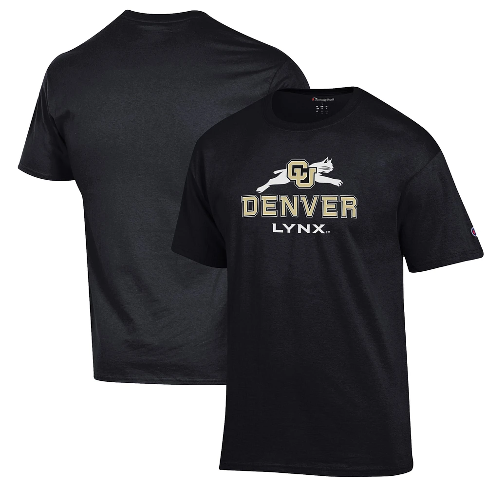 Men's Champion Heather Black CU Denver Lynx Jersey T-Shirt