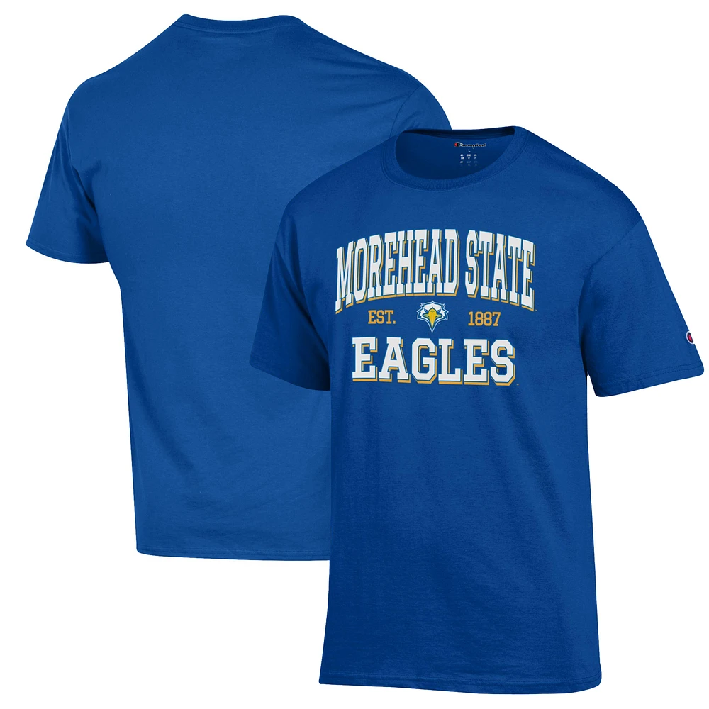 Men's Champion Blue Morehead State Eagles Jersey T-Shirt