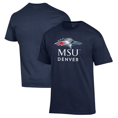 Men's Champion Navy MSU Denver Roadrunners Jersey T-Shirt