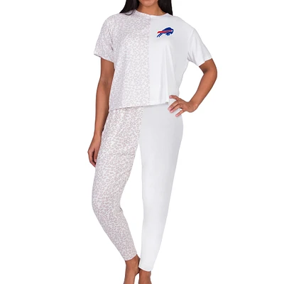 Women's Concepts Sport Cream Buffalo Bills Brightside Top & Pants Sleep Set