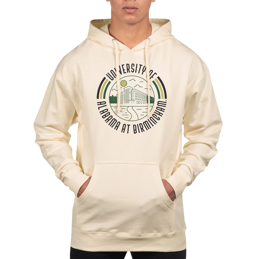 Men's Uscape Apparel Cream UAB Blazers Standard Pullover Hoodie