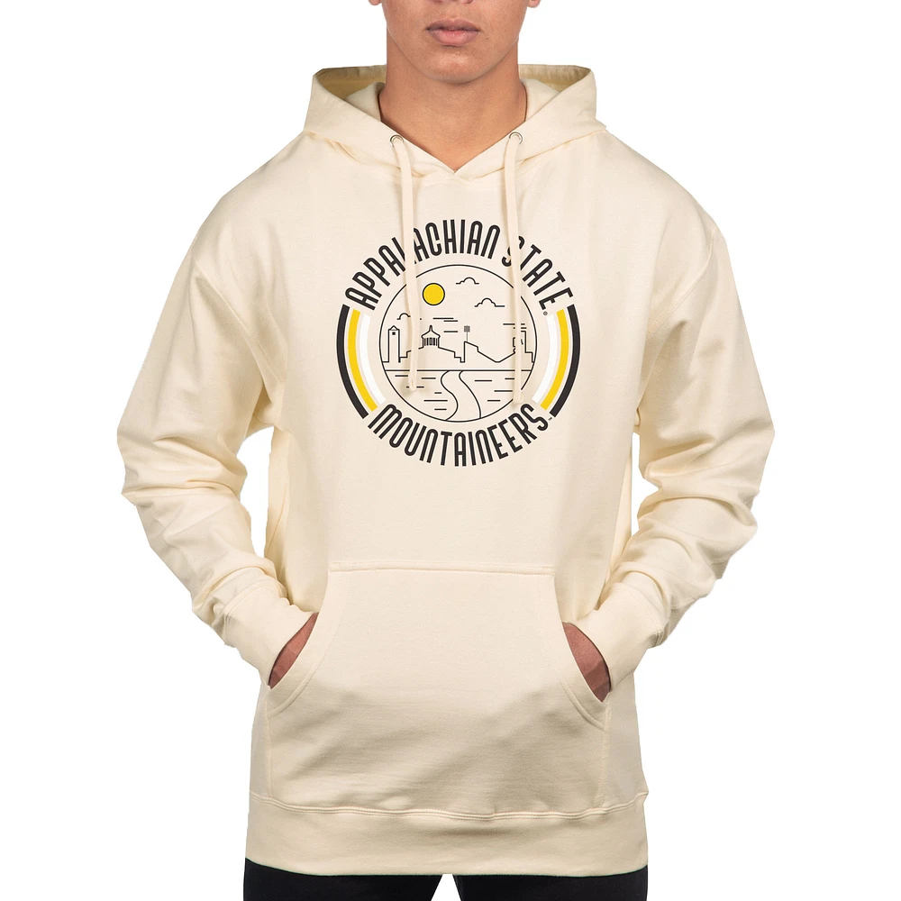 Men's Uscape Apparel Cream Appalachian State Mountaineers Standard Pullover Hoodie