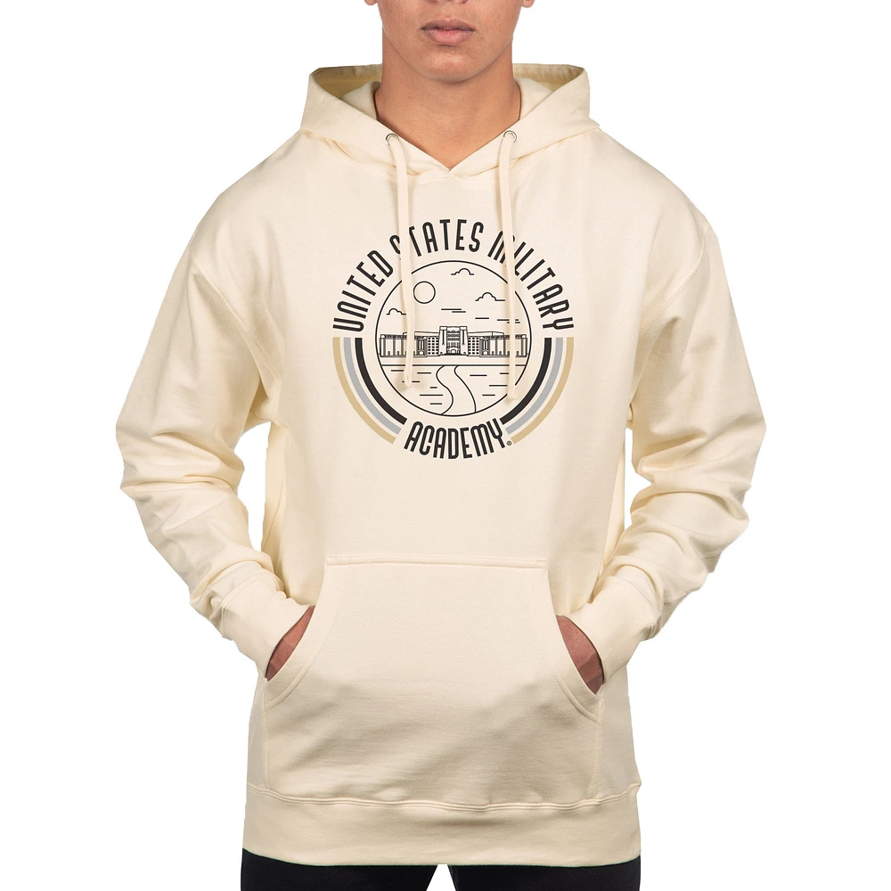 Men's Uscape Apparel Cream Army Black Knights Standard Pullover Hoodie