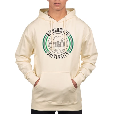 Men's Uscape Apparel Cream Binghamton Bearcats Standard Pullover Hoodie