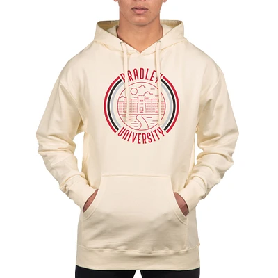 Men's Uscape Apparel Cream Bradley Braves Standard Pullover Hoodie