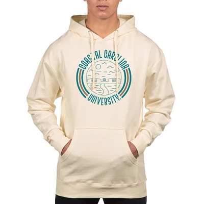 Men's Uscape Apparel Cream Coastal Carolina Chanticleers Standard Pullover Hoodie