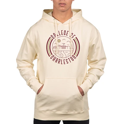 Men's Uscape Apparel Cream Charleston Cougars Standard Pullover Hoodie