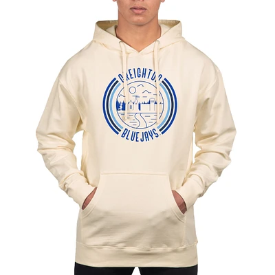 Men's Uscape Apparel Cream Creighton Bluejays Standard Pullover Hoodie