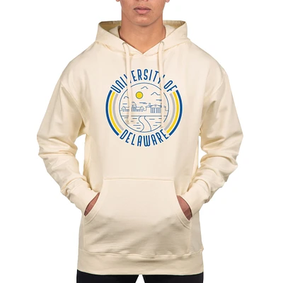 Men's Uscape Apparel Cream Delaware Fightin' Blue Hens Standard Pullover Hoodie
