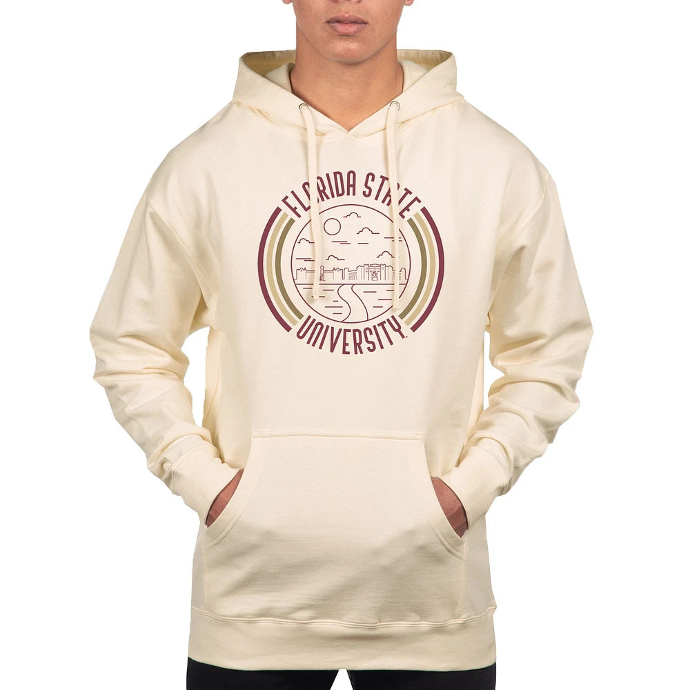 Men's Uscape Apparel Cream Florida State Seminoles Standard Pullover Hoodie
