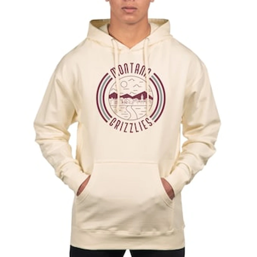 Men's Uscape Apparel Cream Montana Grizzlies Standard Pullover Hoodie