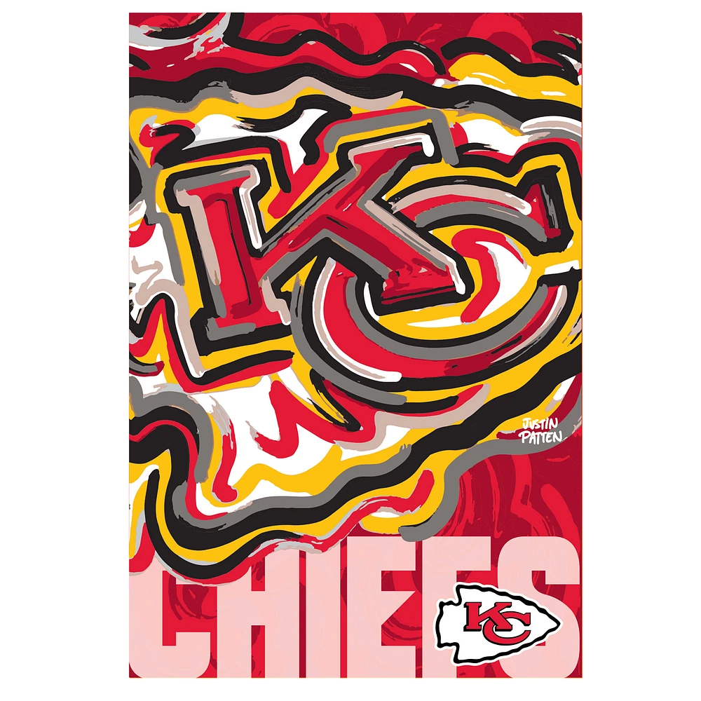 Kansas City Chiefs Justin Patten Double-Sided Suede House Flag