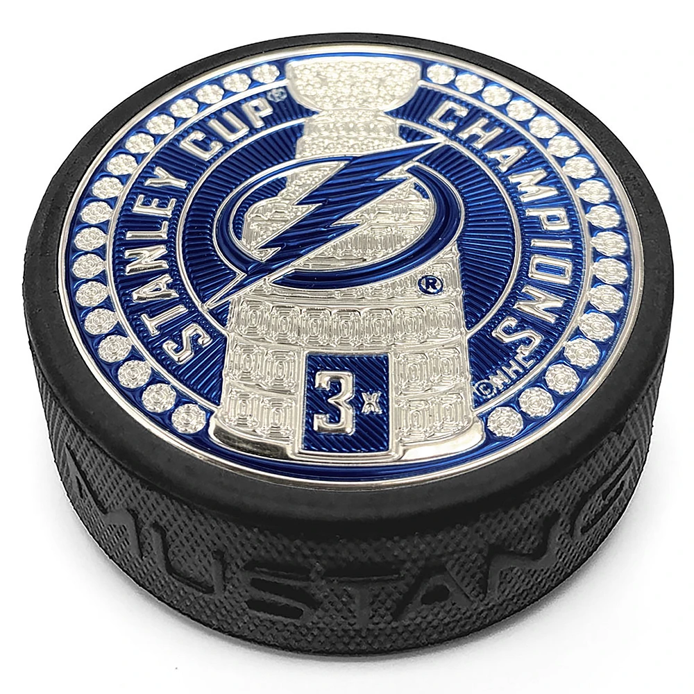 Tampa Bay Lightning 3-Time Stanley Cup Champions 3'' Dynasty Trimflexx Puck