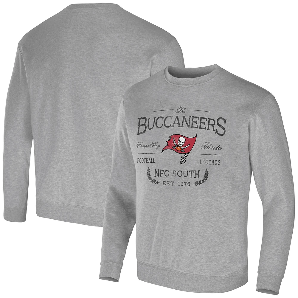 Men's NFL x Darius Rucker Collection by Fanatics Heather Gray Tampa Bay Buccaneers Pullover Sweatshirt