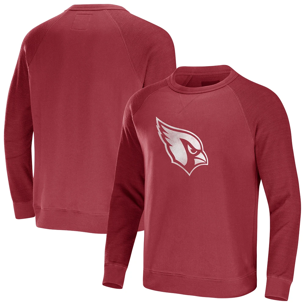 Men's NFL x Darius Rucker Collection by Fanatics Cardinal Arizona Cardinals Distressed Lightweight Pullover Sweatshirt