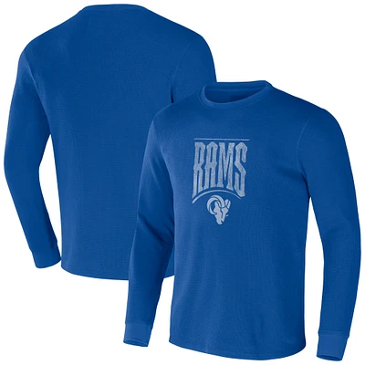 Men's NFL x Darius Rucker Collection by Fanatics Royal Los Angeles Rams Long Sleeve Thermal T-Shirt