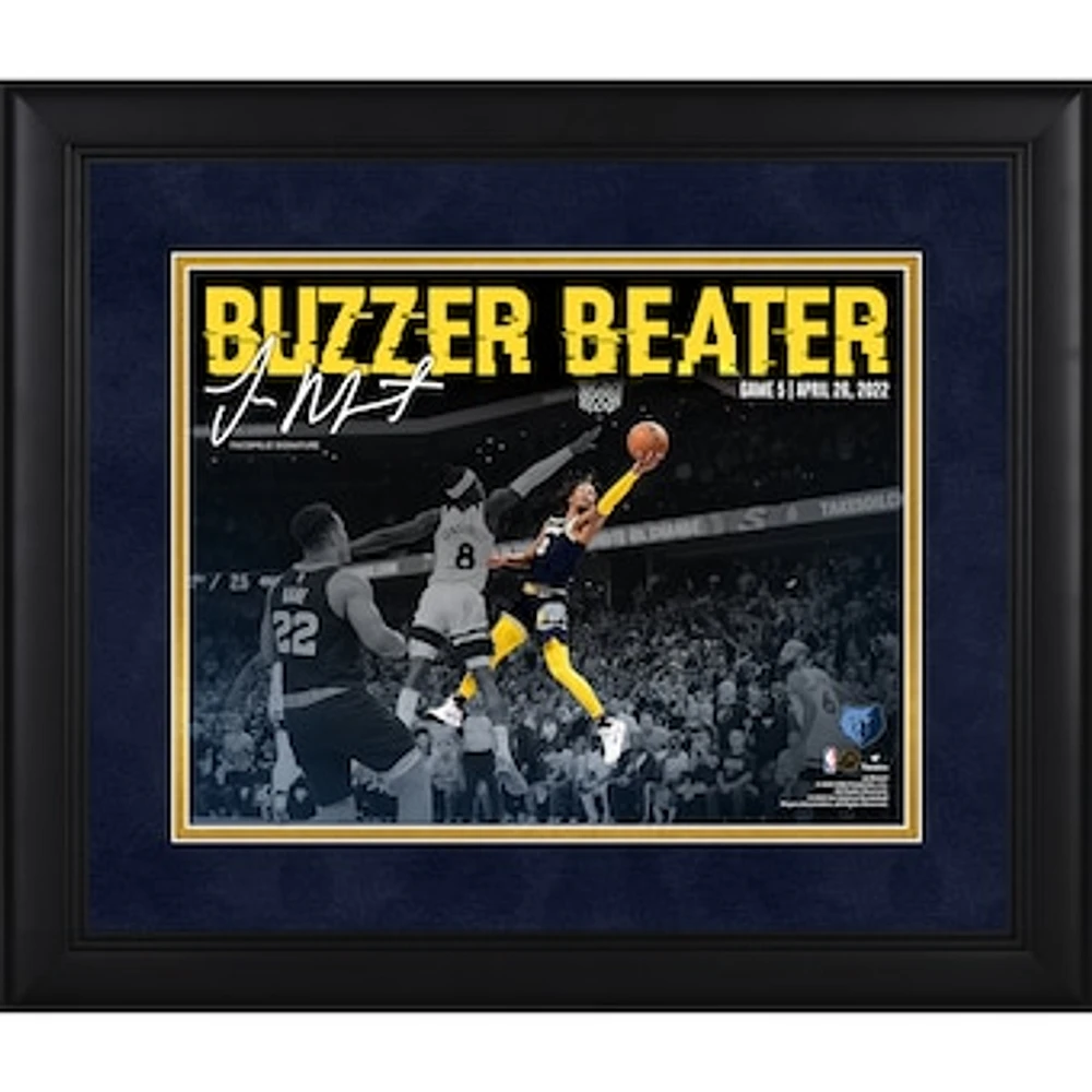 Ja Morant Memphis Grizzlies Fascimile Signature Framed 11" x 14" 2022 Postseason Round 1 Game 5 Winner Buzzer Beater Spotlight with Facsimile Signature