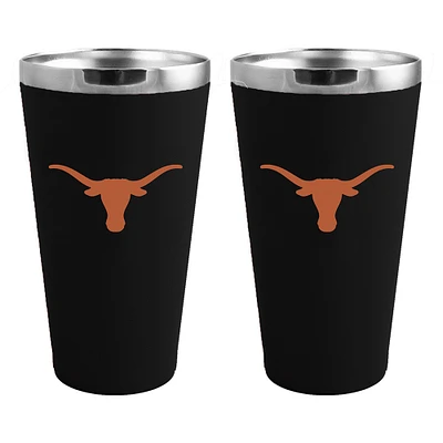 Texas Longhorns Team Color 2-Pack 16oz. Pint Glass Set