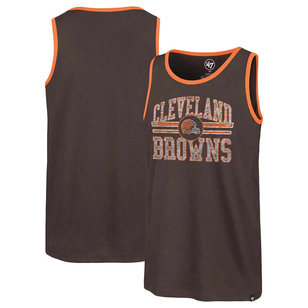 Men's '47 Brown Cleveland Browns Winger Franklin Tank Top