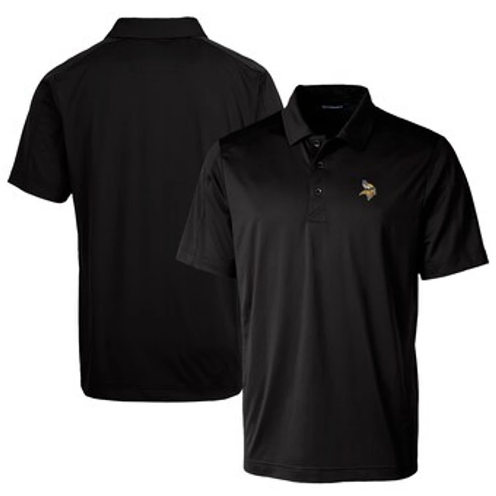 Men's Cutter & Buck Black Minnesota Vikings Prospect Textured Stretch Big Tall Polo