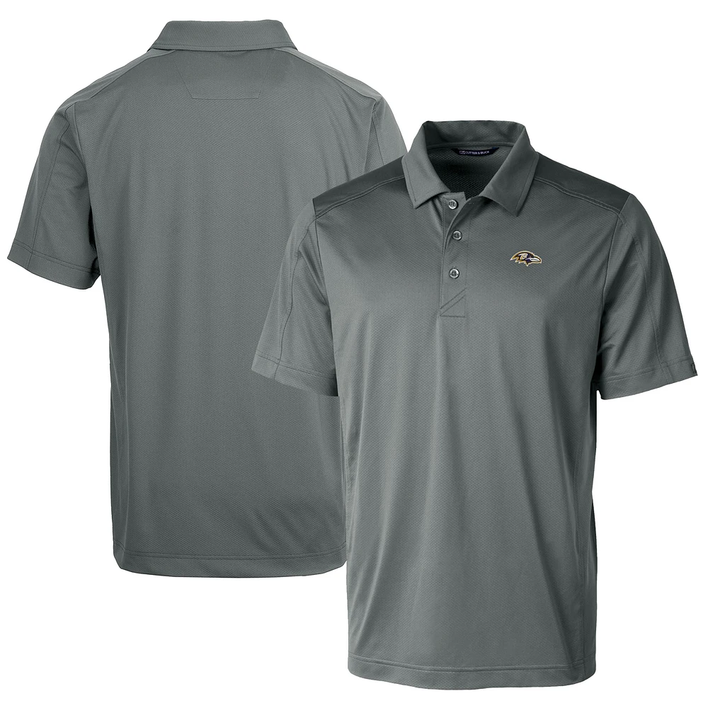 Men's Cutter & Buck Steel Baltimore Ravens Prospect Textured Stretch Big Tall Polo