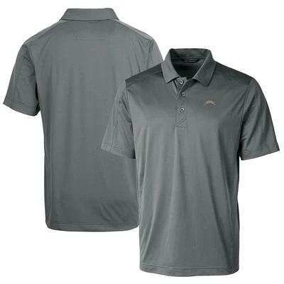 Men's Cutter & Buck Steel Los Angeles Chargers Prospect Textured Stretch Big Tall Polo