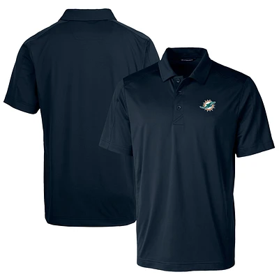 Men's Cutter & Buck Navy Miami Dolphins Prospect Textured Stretch Big Tall Polo
