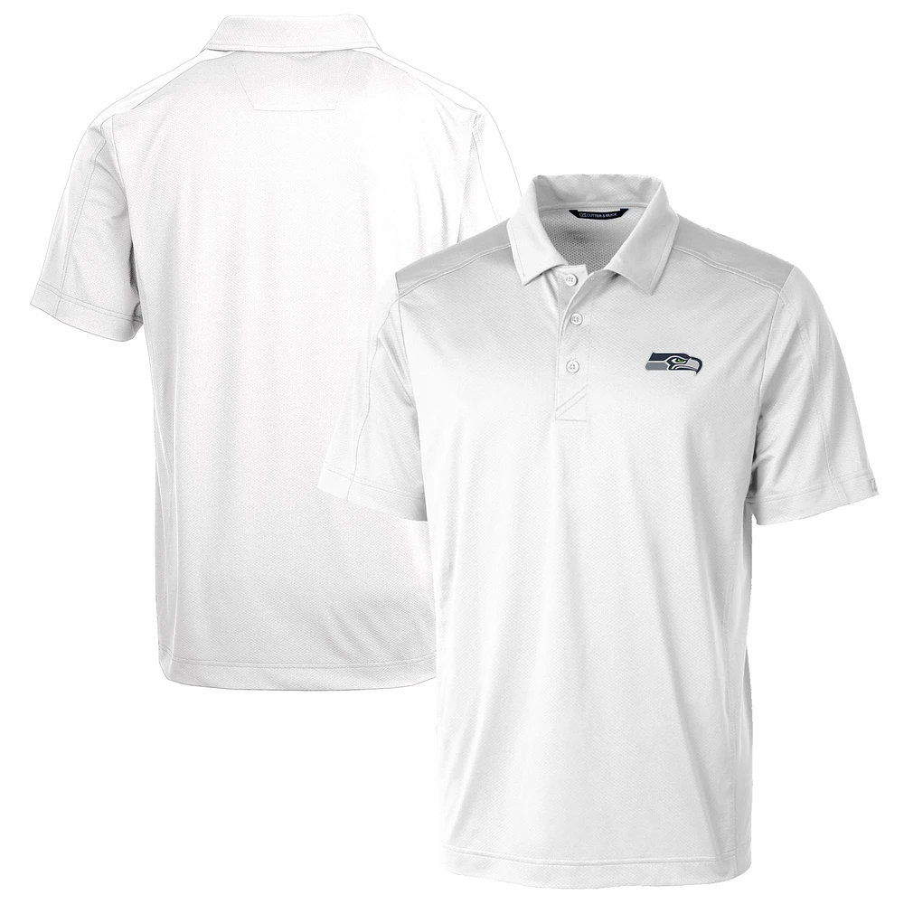 Men's Cutter & Buck White Seattle Seahawks Prospect Textured Stretch Big & Tall Polo