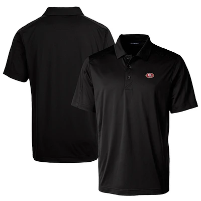 Men's Cutter & Buck Black San Francisco 49ers Prospect Textured Stretch Polo