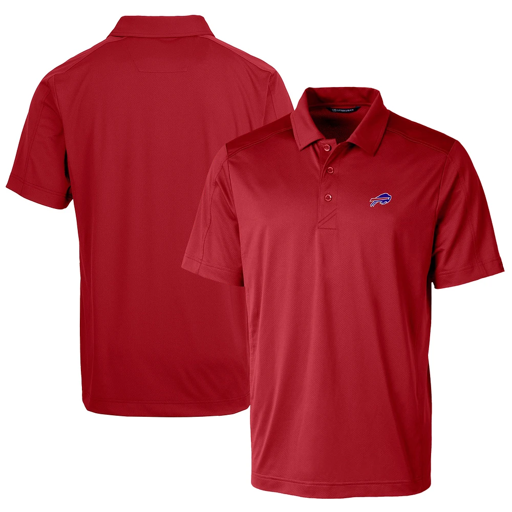 Men's Cutter & Buck Red Buffalo Bills Logo Prospect Textured Stretch Polo