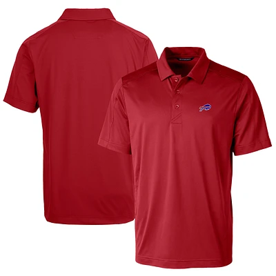 Men's Cutter & Buck Red Buffalo Bills Logo Prospect Textured Stretch Polo