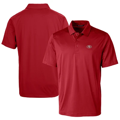 Men's Cutter & Buck Scarlet San Francisco 49ers Logo Prospect Textured Stretch Polo
