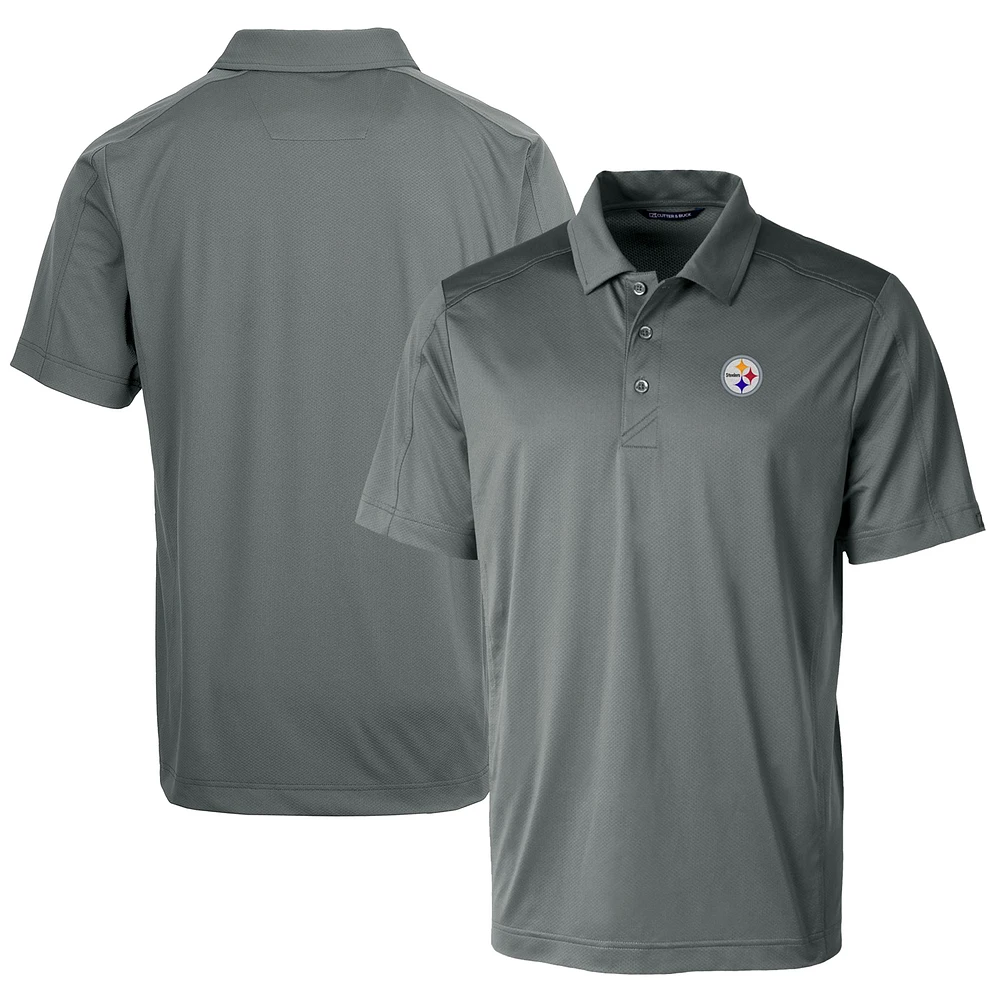 Men's Cutter & Buck Steel Pittsburgh Steelers Prospect Textured Stretch Polo