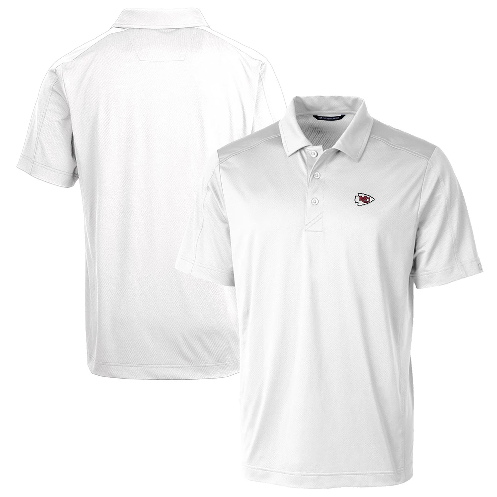 Men's Cutter & Buck White Kansas City Chiefs Prospect Textured Stretch Polo