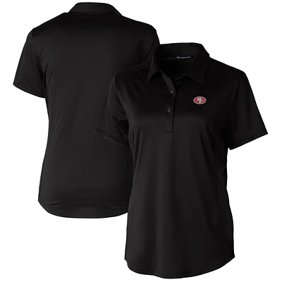 Women's Cutter & Buck Black San Francisco 49ers Prospect Textured Stretch Polo
