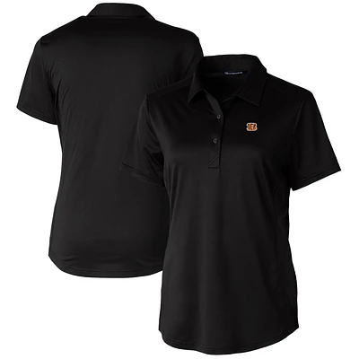 Women's Cutter & Buck Black Cincinnati Bengals Prospect Textured Stretch Polo