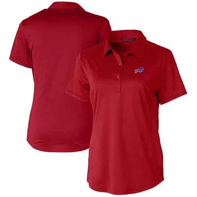 Women's Cutter & Buck Red Buffalo Bills Logo Prospect Textured Stretch Polo