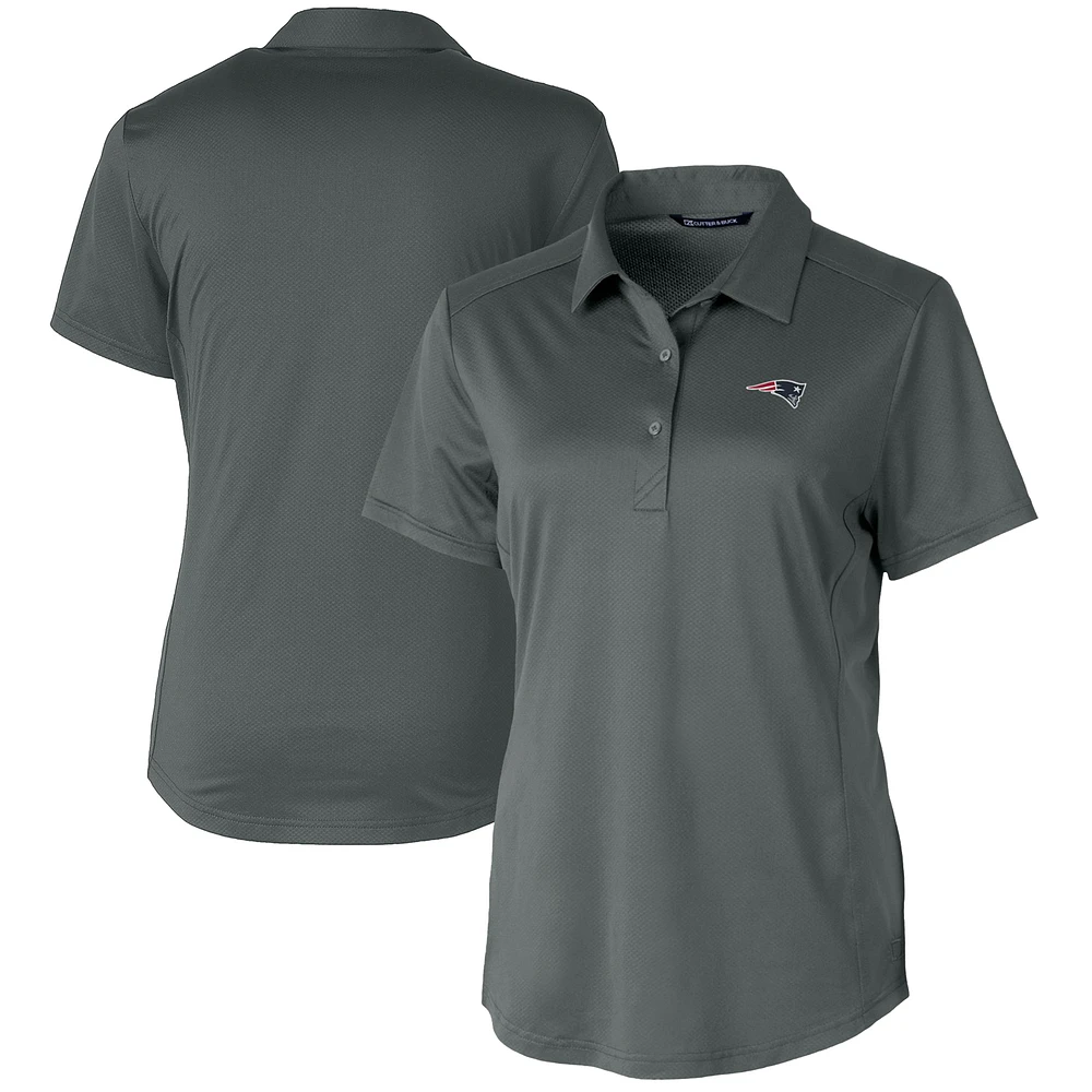 Women's Cutter & Buck Steel New England Patriots Prospect Textured Stretch Polo