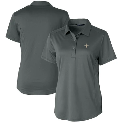Women's Cutter & Buck Steel New Orleans Saints Prospect Textured Stretch Polo